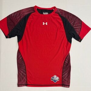 Under Armour Men's Compression Red and Black Short Sleeve Tee 2X